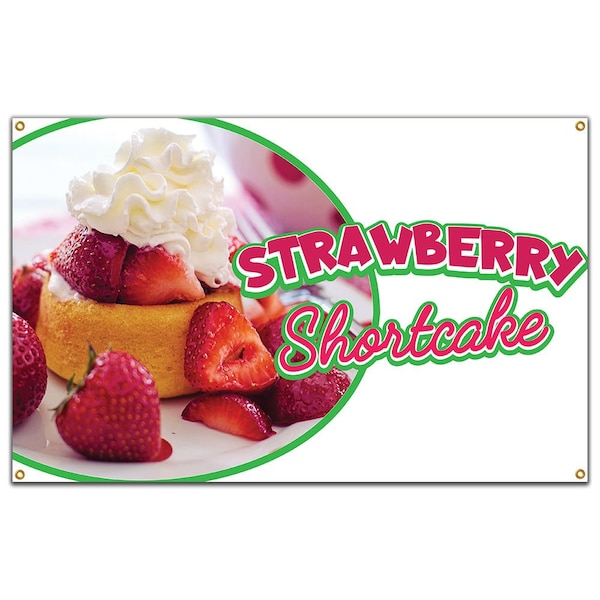 Strawberry Shortcake Banner Concession Stand Food Truck Single Sided